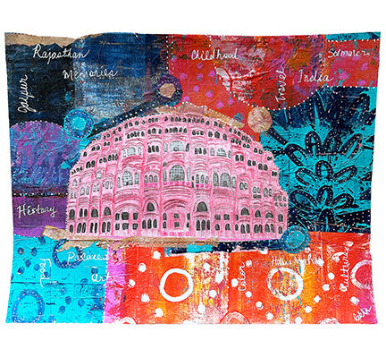 Memories of Jaipur, my latest mixed media artwork