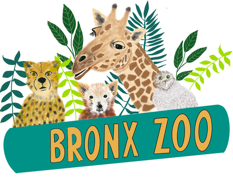 Children's Book Illustration - animals at the Bronx Zoo