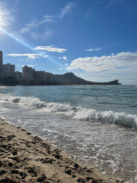 A walk on Waikiki Beach, Hawaii