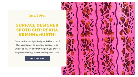 Sketch Design Repeat Surface Designer Spotlight: Rekha Krishnamurthi