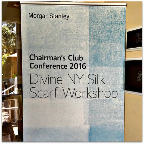 Silk Painting Workshop for Morgan Stanley | DivineNY.com