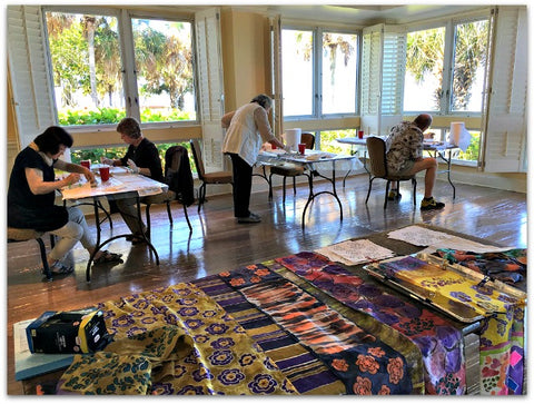 Getting ready for silk painting workshop | DivineNY.com