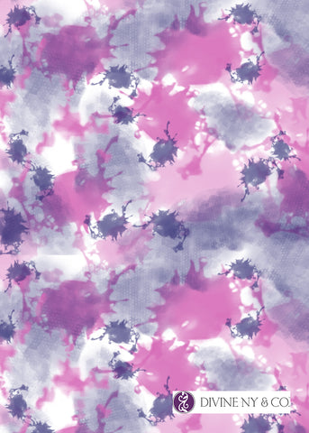 Digital Tie Dye Pattern in pink and purple by Divine NY & Co Studio