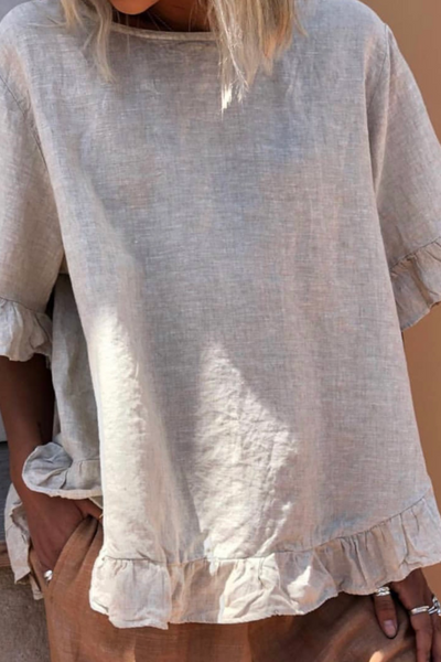 Worthier - Luxe Linen Top Beige – Sien Clothing