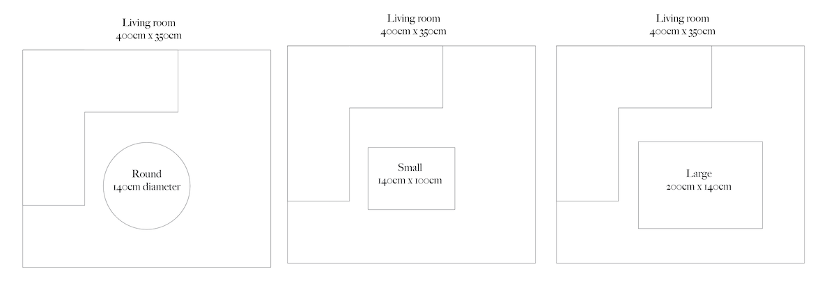 living room sizing guide