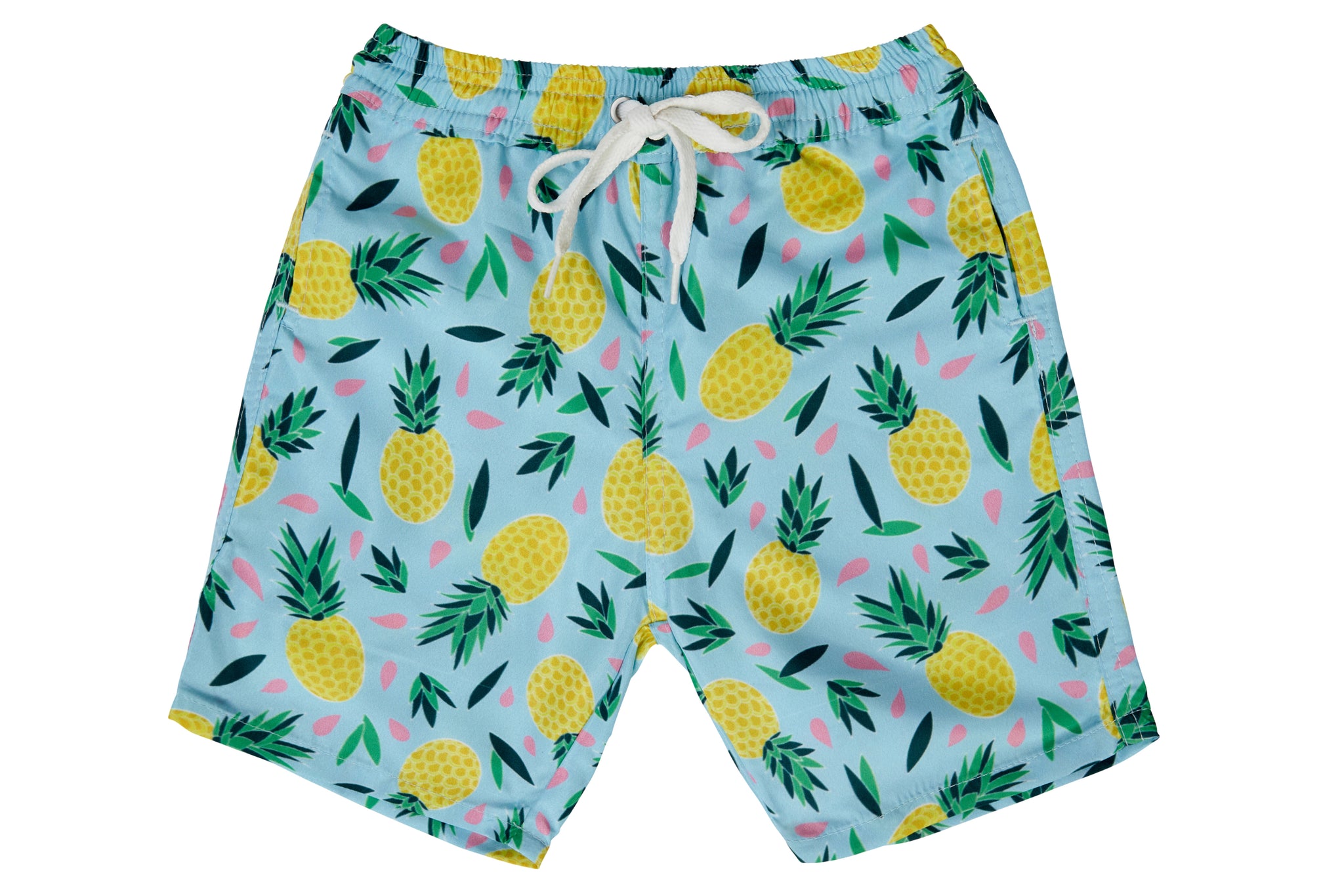 Boys - Multi Colour Pineapple Print Matching Swim Shorts – Fletch + Mills