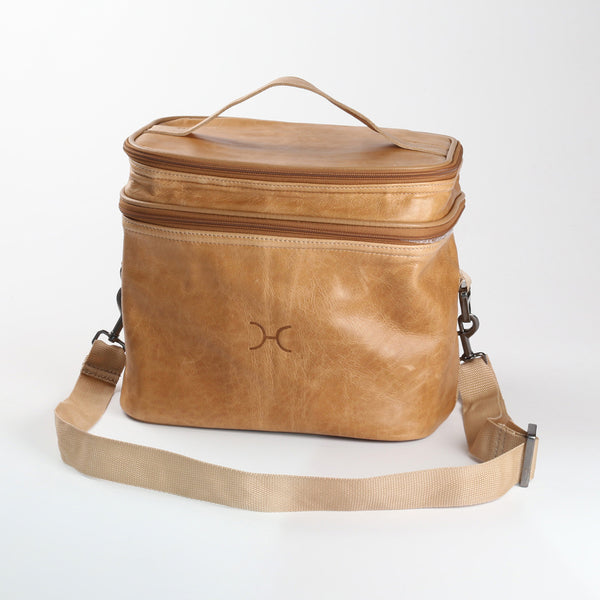 Double Decker Cooler Bag Leather