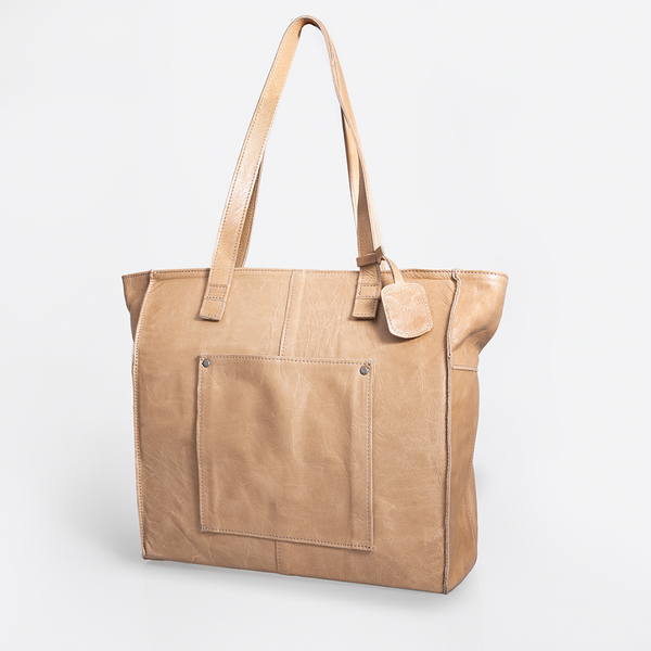 Tote Traveler Zipper Handbag Leather