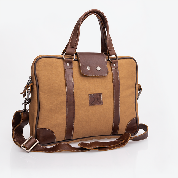 Laptop 15' Bag Wax Canvas & Leather