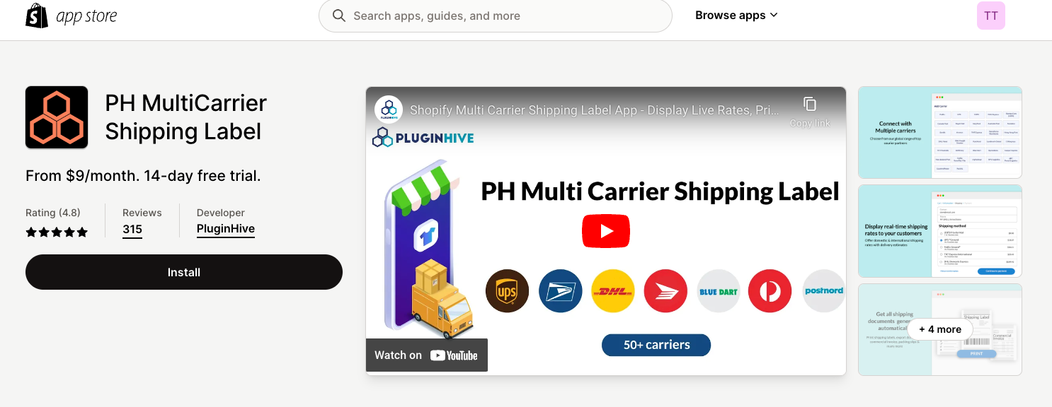 PH MultiCarrier Shipping Label