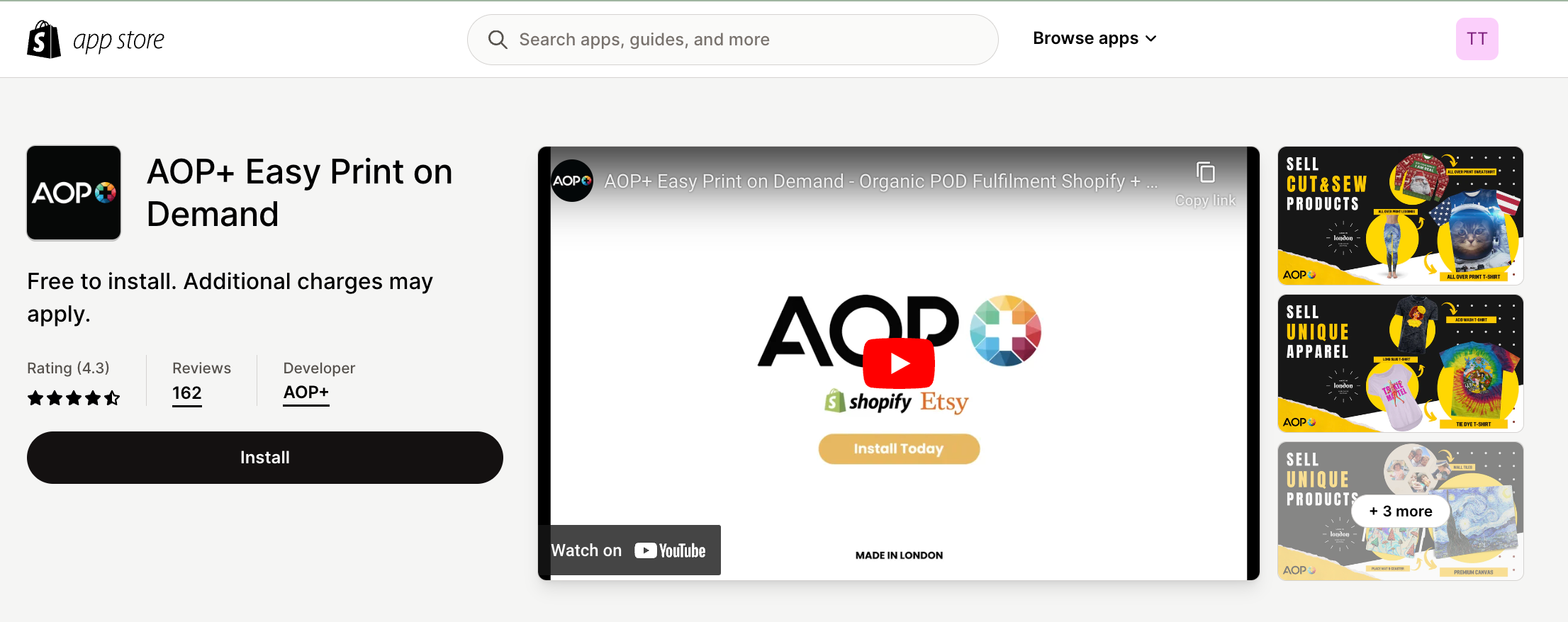 AOP+ Easy Print on Demand