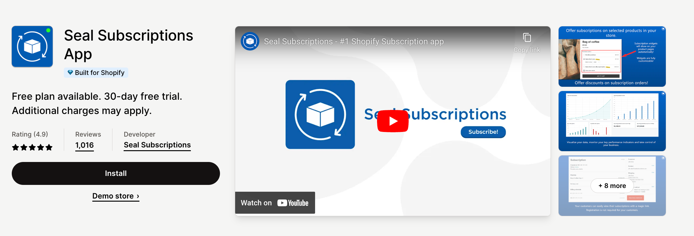 Seal Subscriptions App