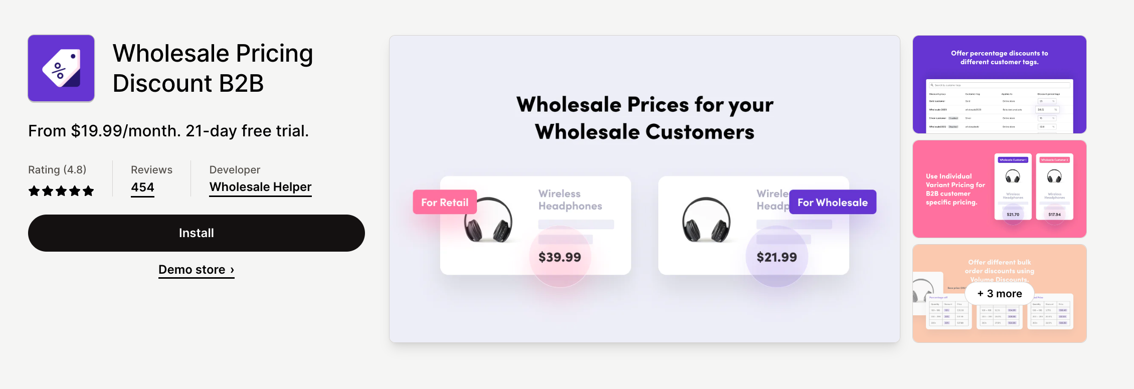 Wholesale Pricing Discount B2B