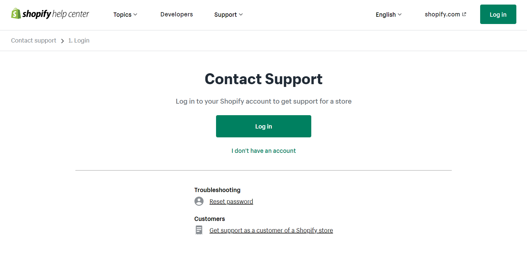 Shopify-support-center
