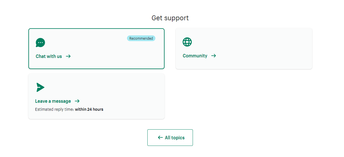 Shopify live chat support