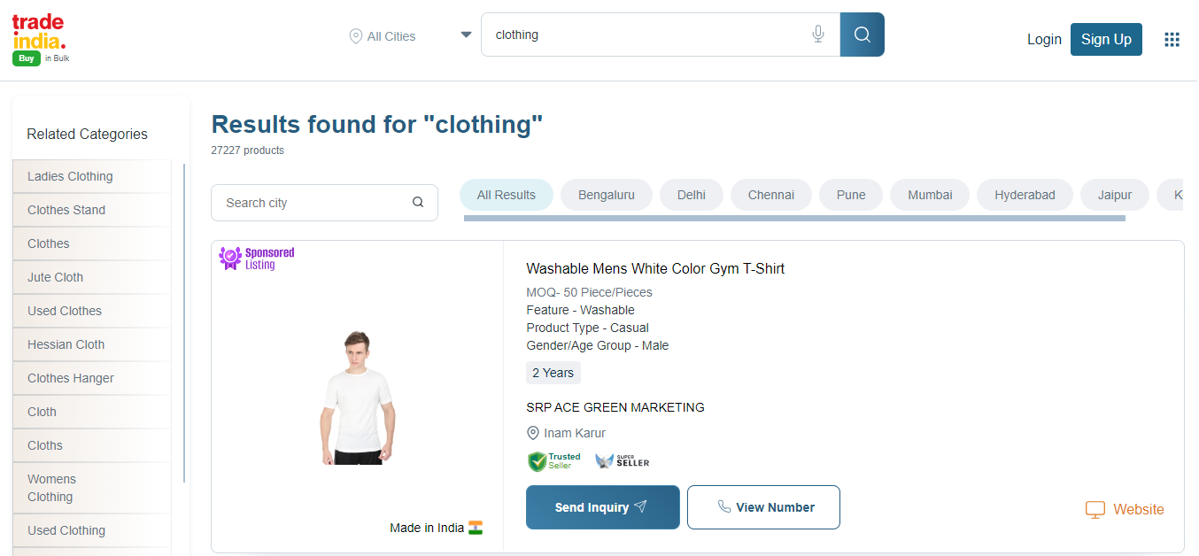 clothing dropshipping India suppliers