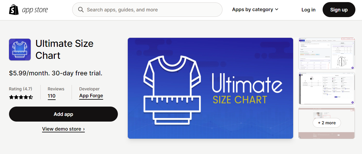 Ultimate Size Chart