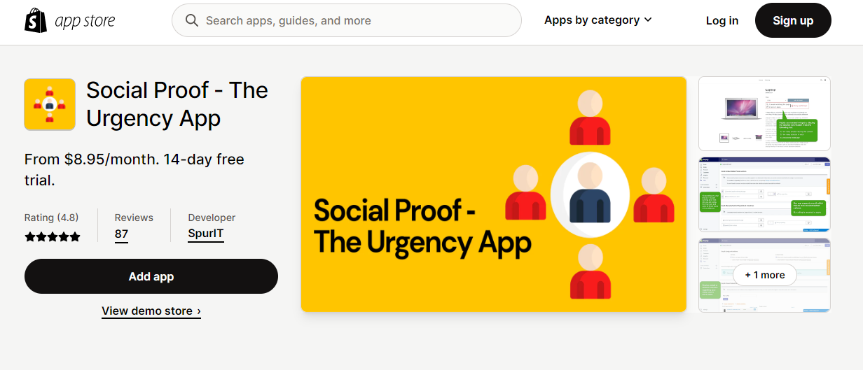 Social Proof ‑ The Urgency App