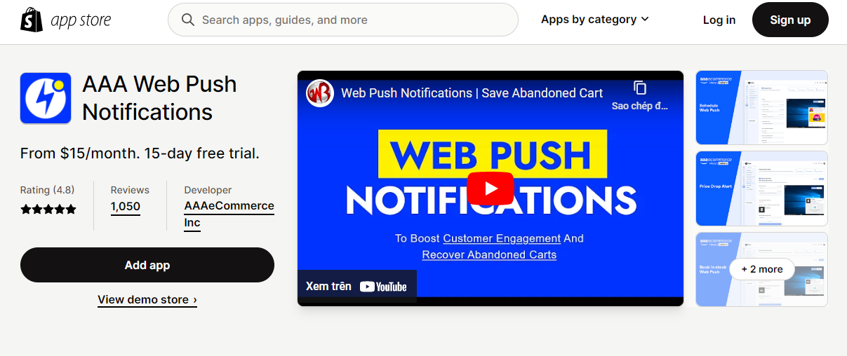 AAA Web Push Notifications