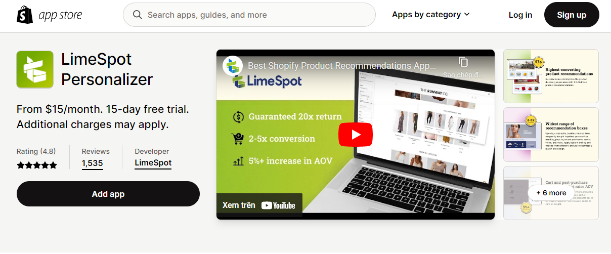 LimeSpot Personalizer