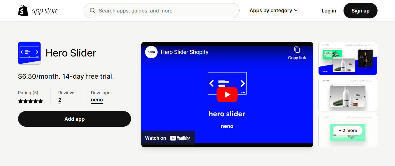 image slider apps for Shopify stores