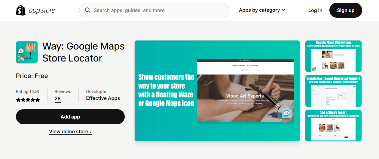 Shopify store locator app