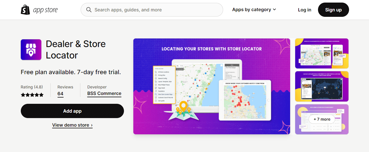 Shopify google maps app for eCommerce store