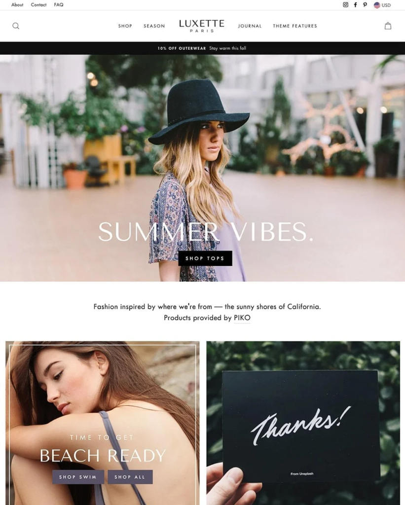 Shopify themes for clothing stores