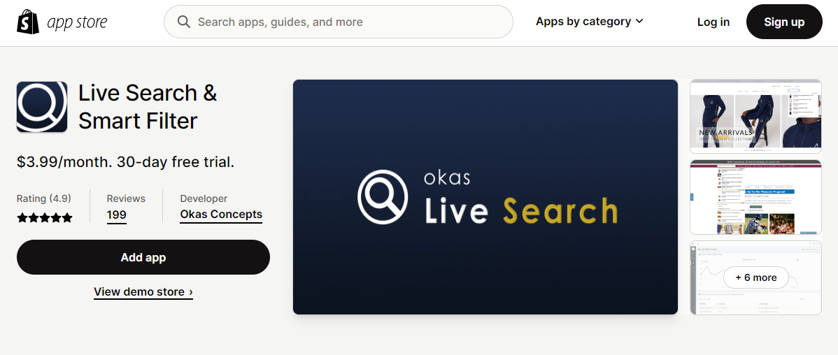 Live Search & Smart Filter