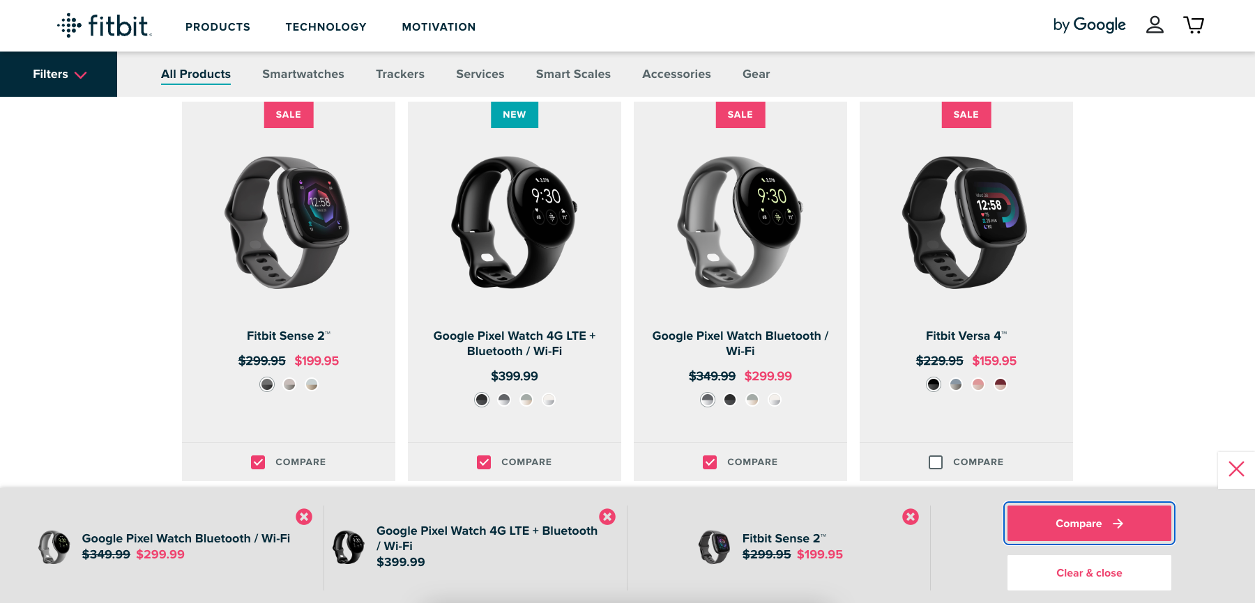 fitbit-product-comparison-table