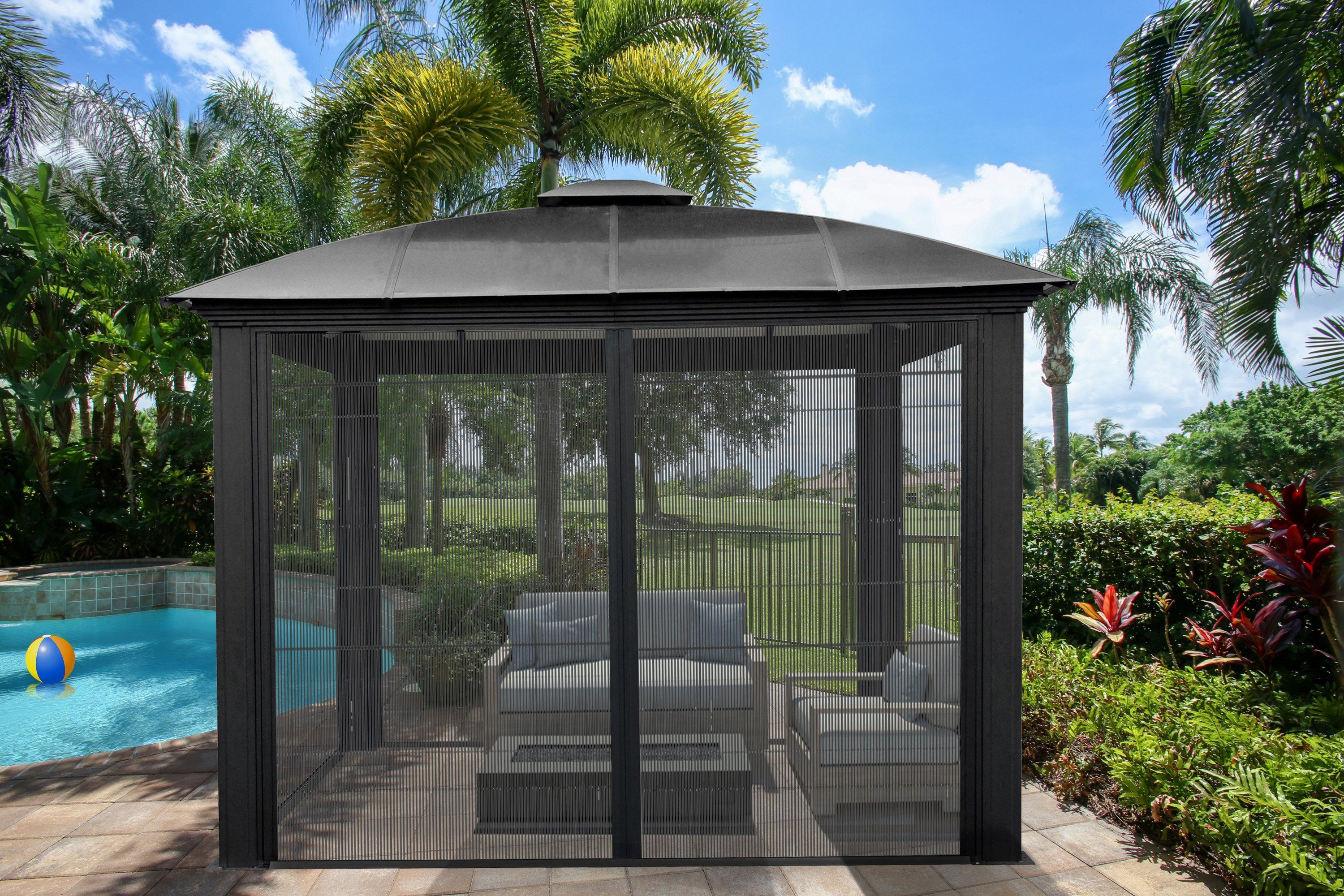 Paragon 11x11 Siena Hard Top with Sliding Screen Gazebo The Better