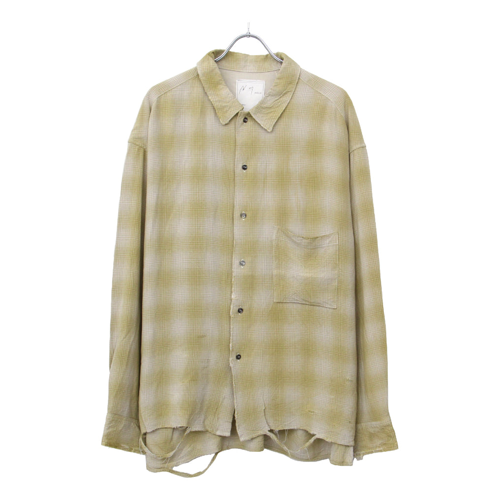 安心販売中 ANCELLM RAYON CHECK SHIRT(GREEN) intranet.newriver.edu