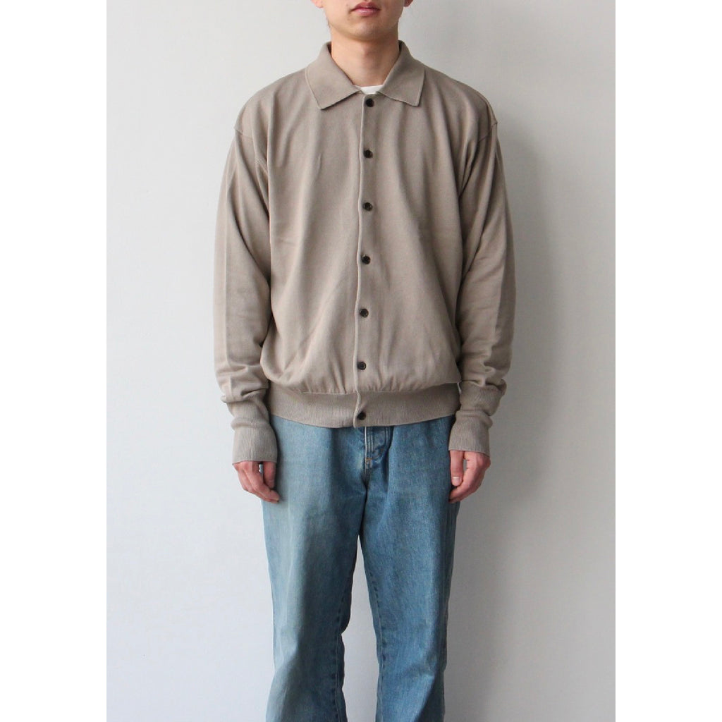 Cotton Knit Polo Collar Cardigan | ref. / Web Store
