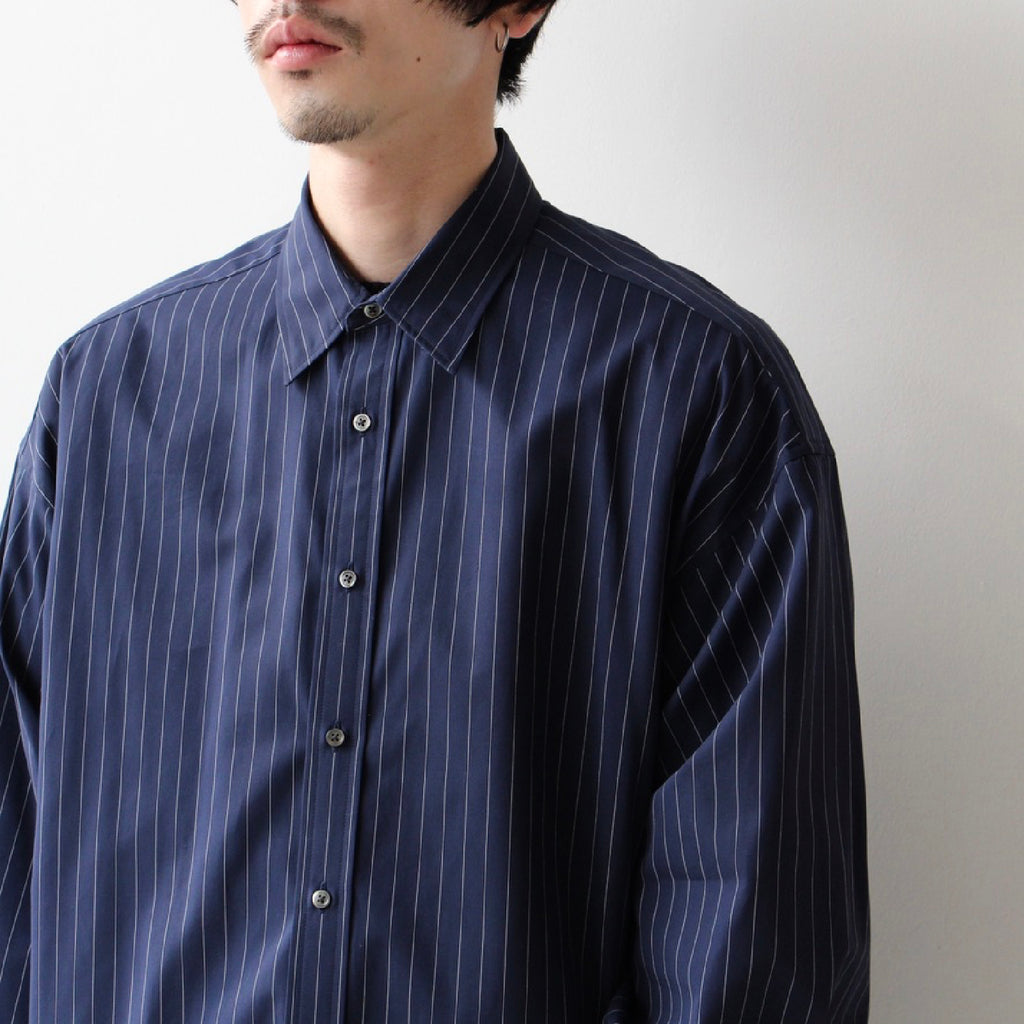 22aw graphpaper high count stripe shirts-