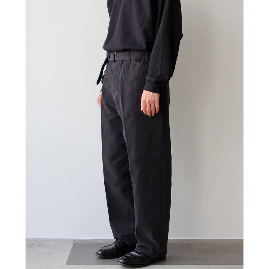 COMOLI / コモリ製品染 ベルテッドパンツ 22aw size1-