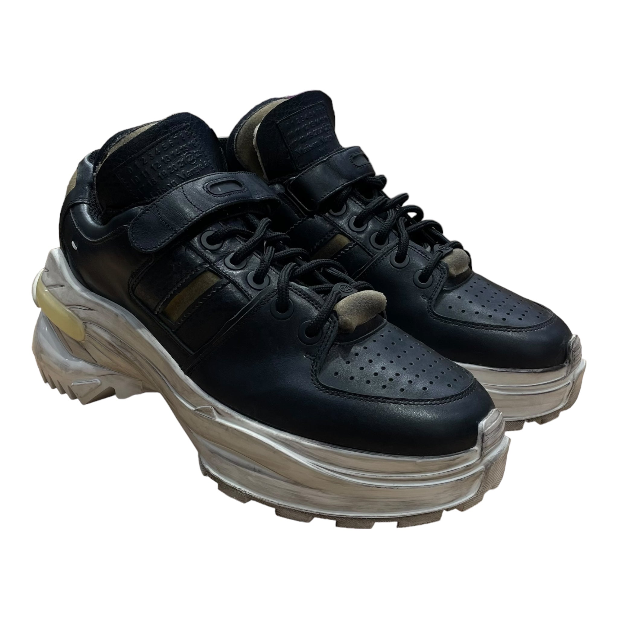 image of Maison Martin Margiela/Low-Sneakers/EU 43/Leather/BLK/DISTRESSED SNEAKER