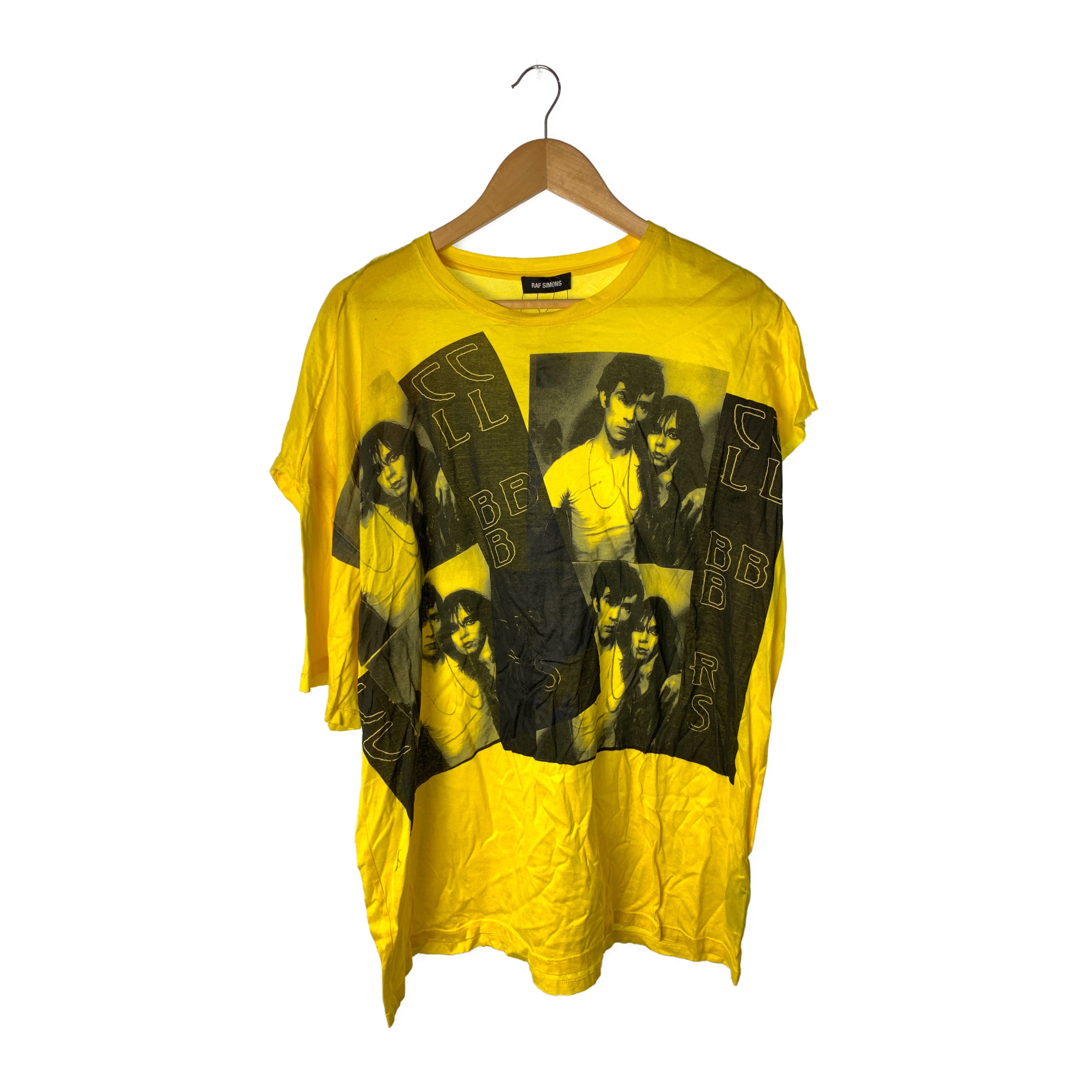 image of RAF SIMONS/T-Shirt/S/Yellow/Cotton/Graphic/