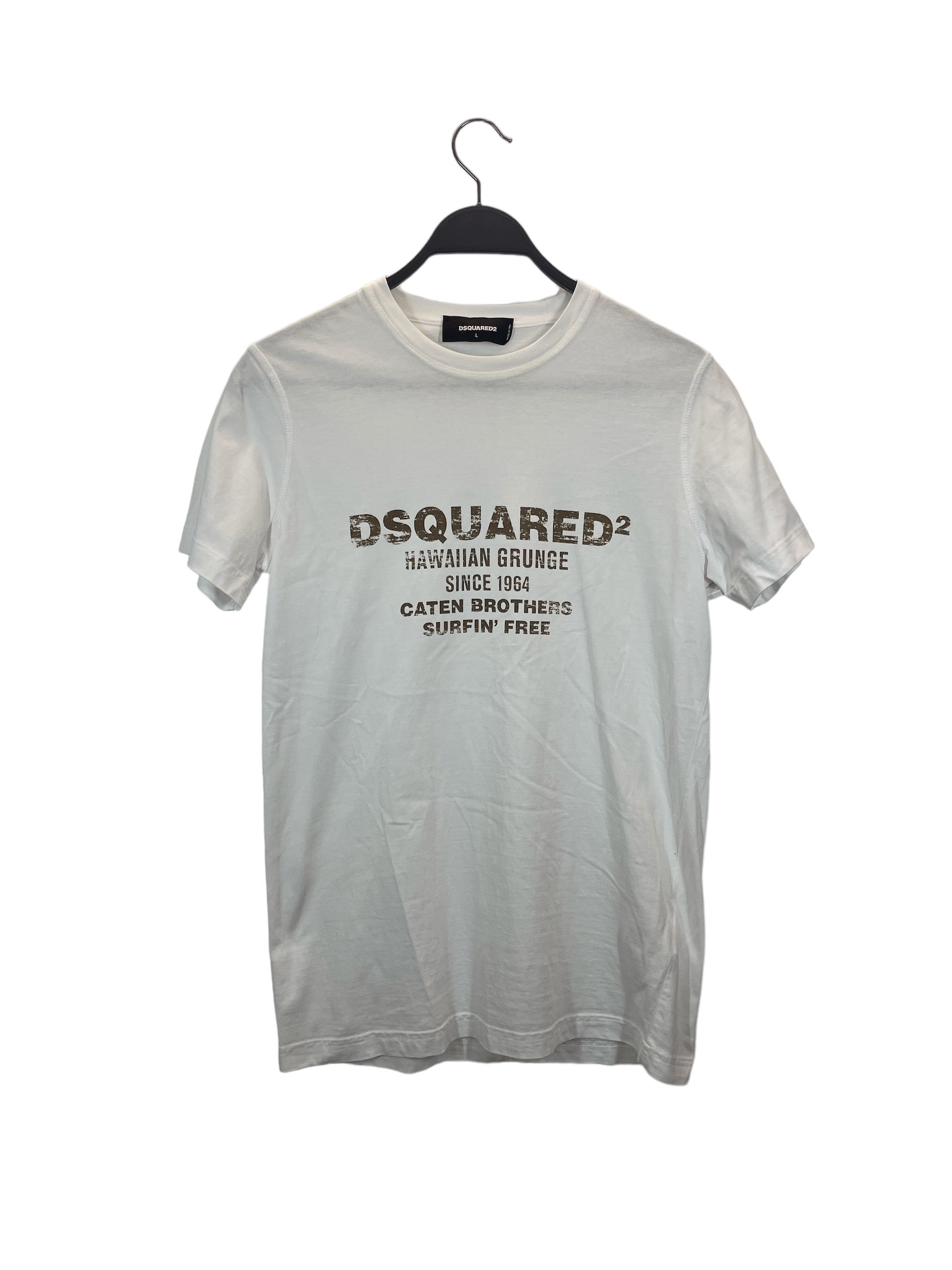 image of DSQUARED2/T-Shirt/L/Nylon/WHT/Graphic/