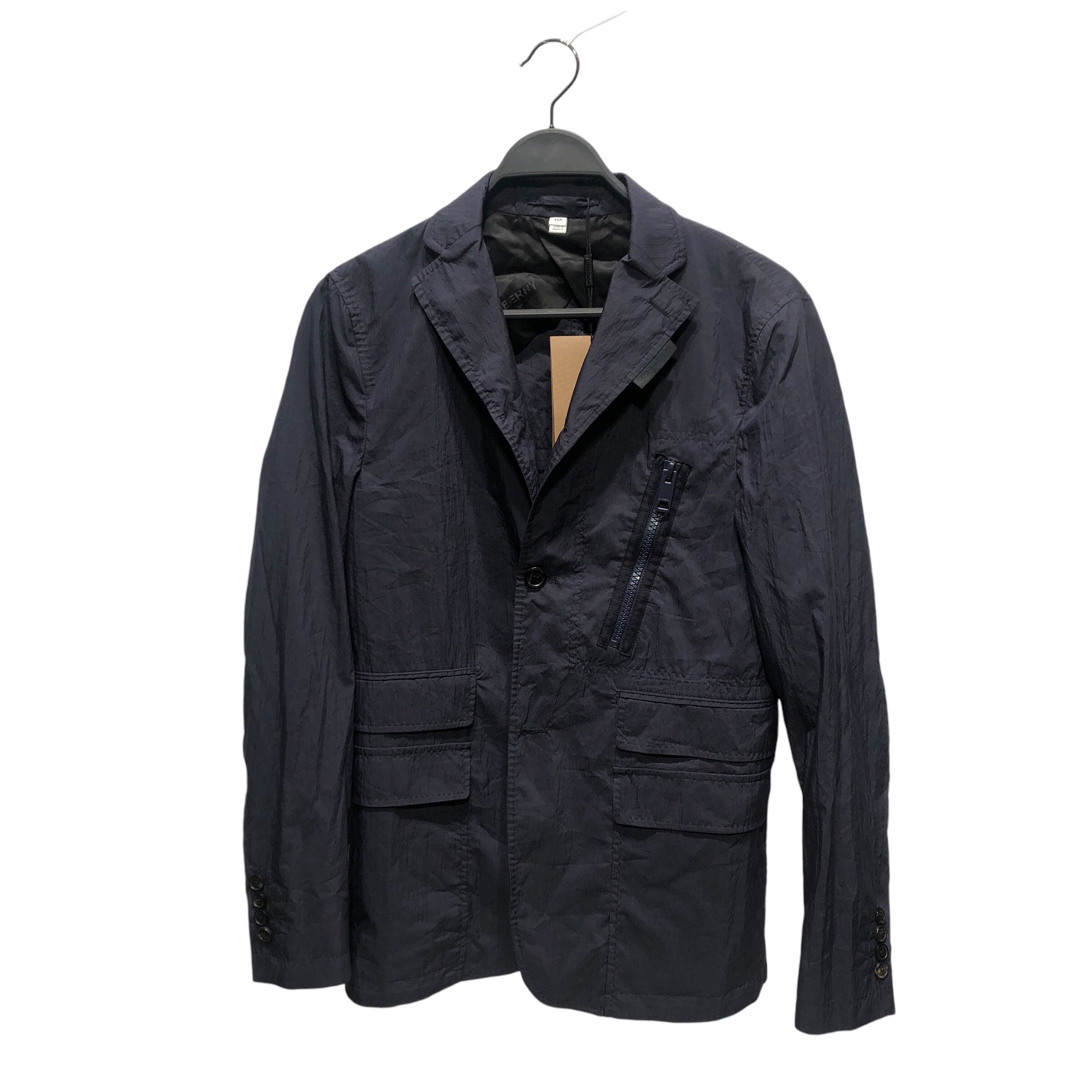 Image of BURBERRY LONDON/Jacket/46/NVY/crinkled utility jacket