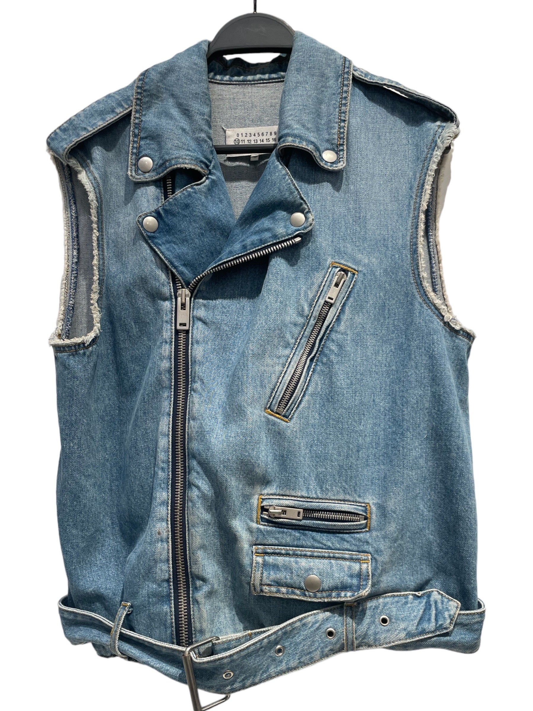 image of Maison Margiela/Denim Vest/48/Denim/IDG/RTW DENIM ZIPPER VEST