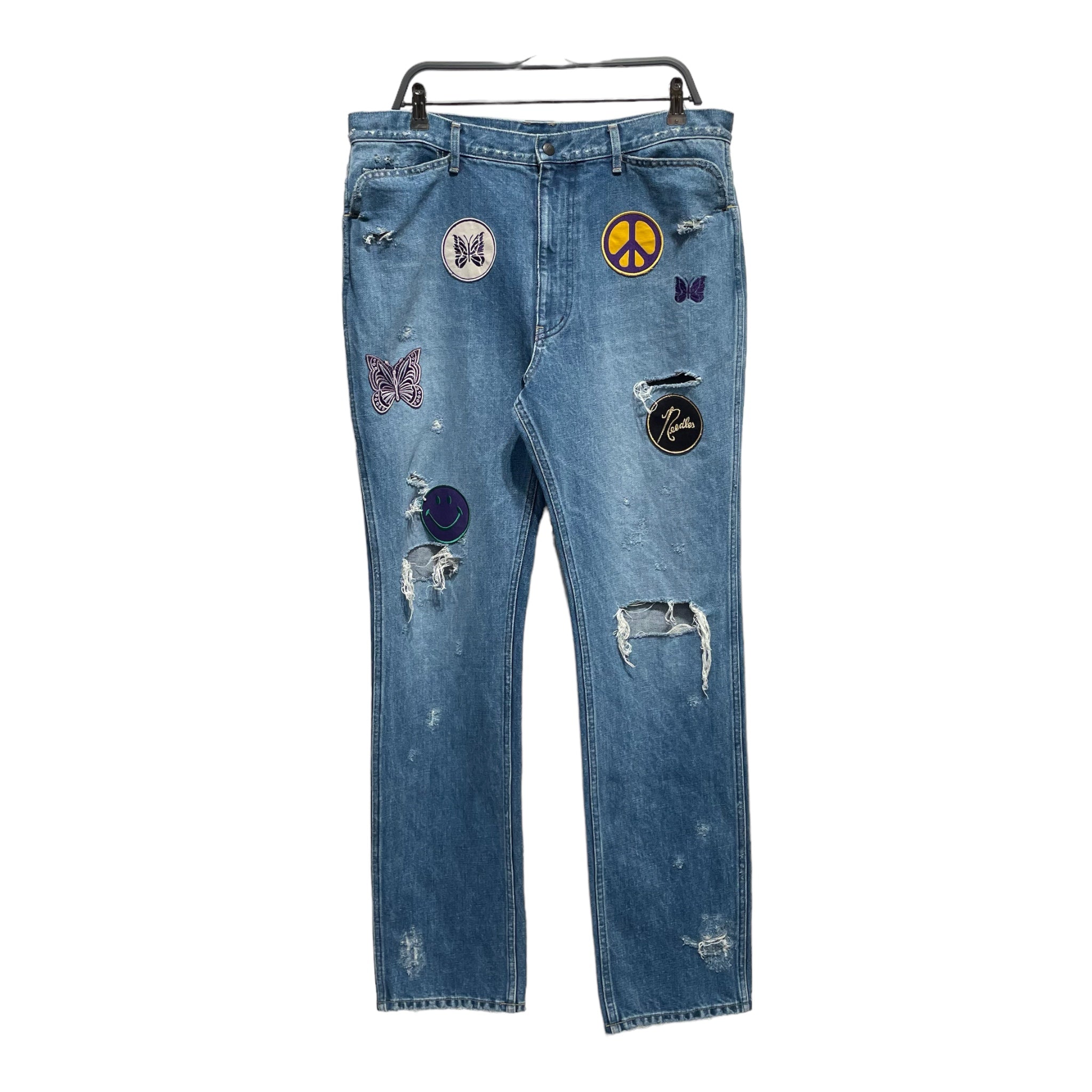 image of Needles/Pants/XL/Denim/IDG/Graphic/PATCHWORK DENIM