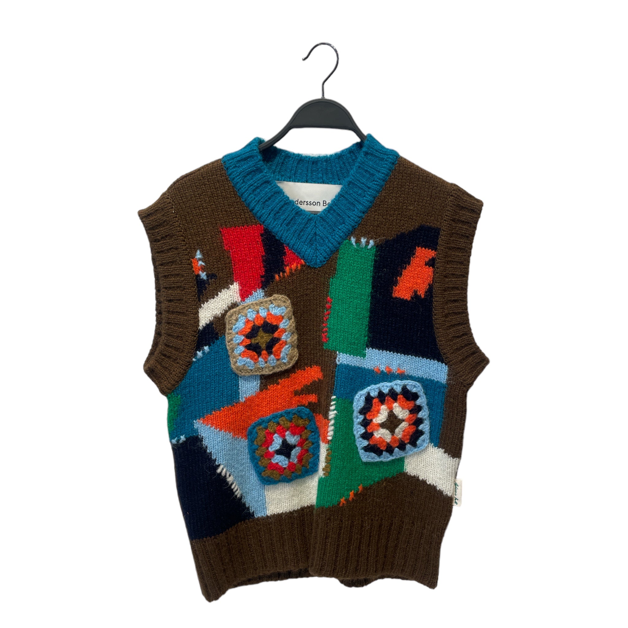 image of Andersson Bell/HeavyKnit Vest/S/All Over Print/Wool/BRW/