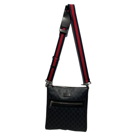 Gucci Messenger GG Supreme Small Black/Grey pour hommes