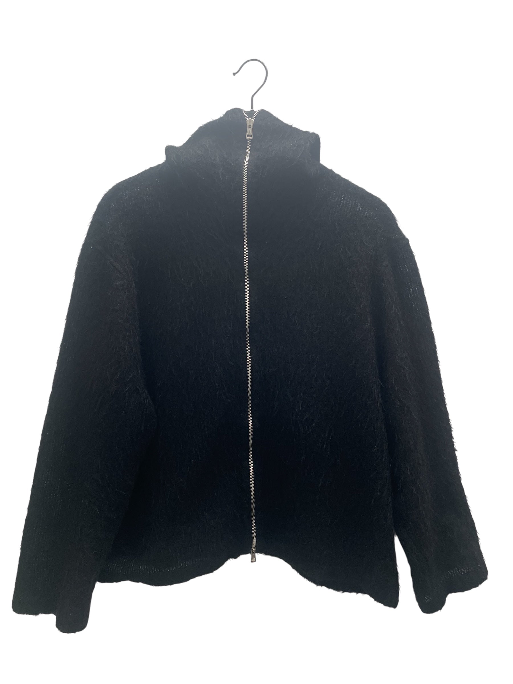 image of OUR LEGACY/Zip Up Hoodie/48/Mohair/BLK/BLK MOHAIR FULL ZIP
