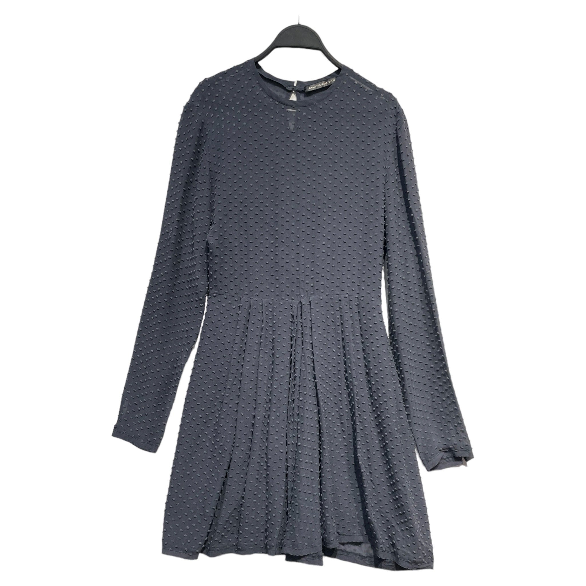 Image of BALENCIAGA///LS Dress/M/Plain/Cotton/IDG/Midi Length/W [Designers] Design/