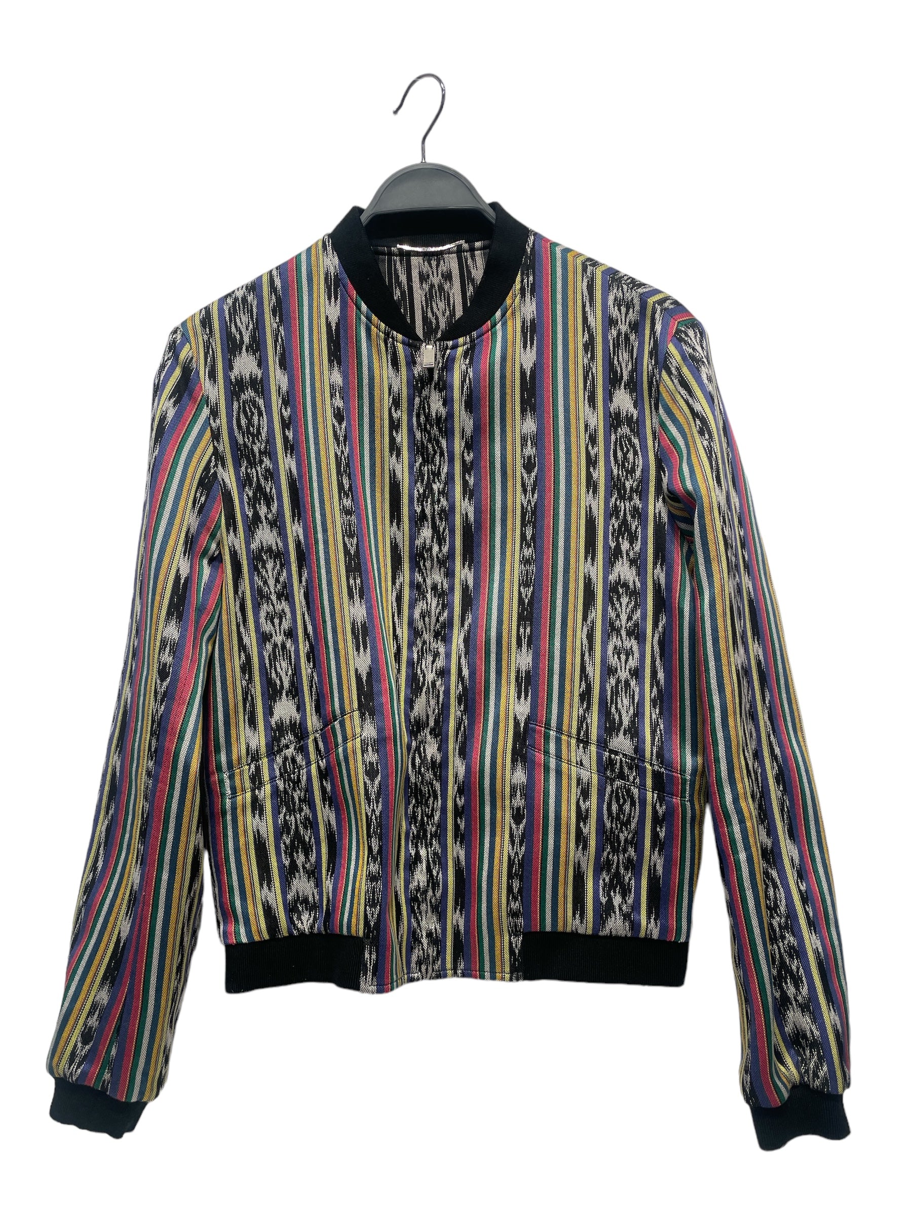 image of YVES SAINT LAURENT/Flight Jkt/M/Cotton/MLT/Stripe/varsity multi color