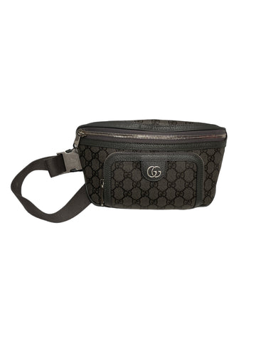 Gucci Print Belt Bag Vintage Logo Small White in Leather with Brass - US