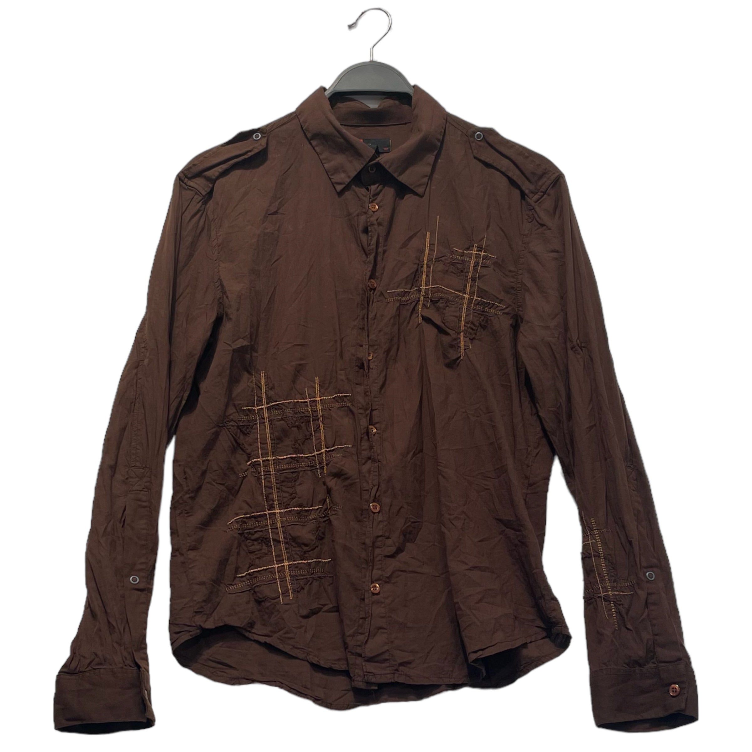 image of DIESEL/LS Shirt/M/Cotton/BRW/