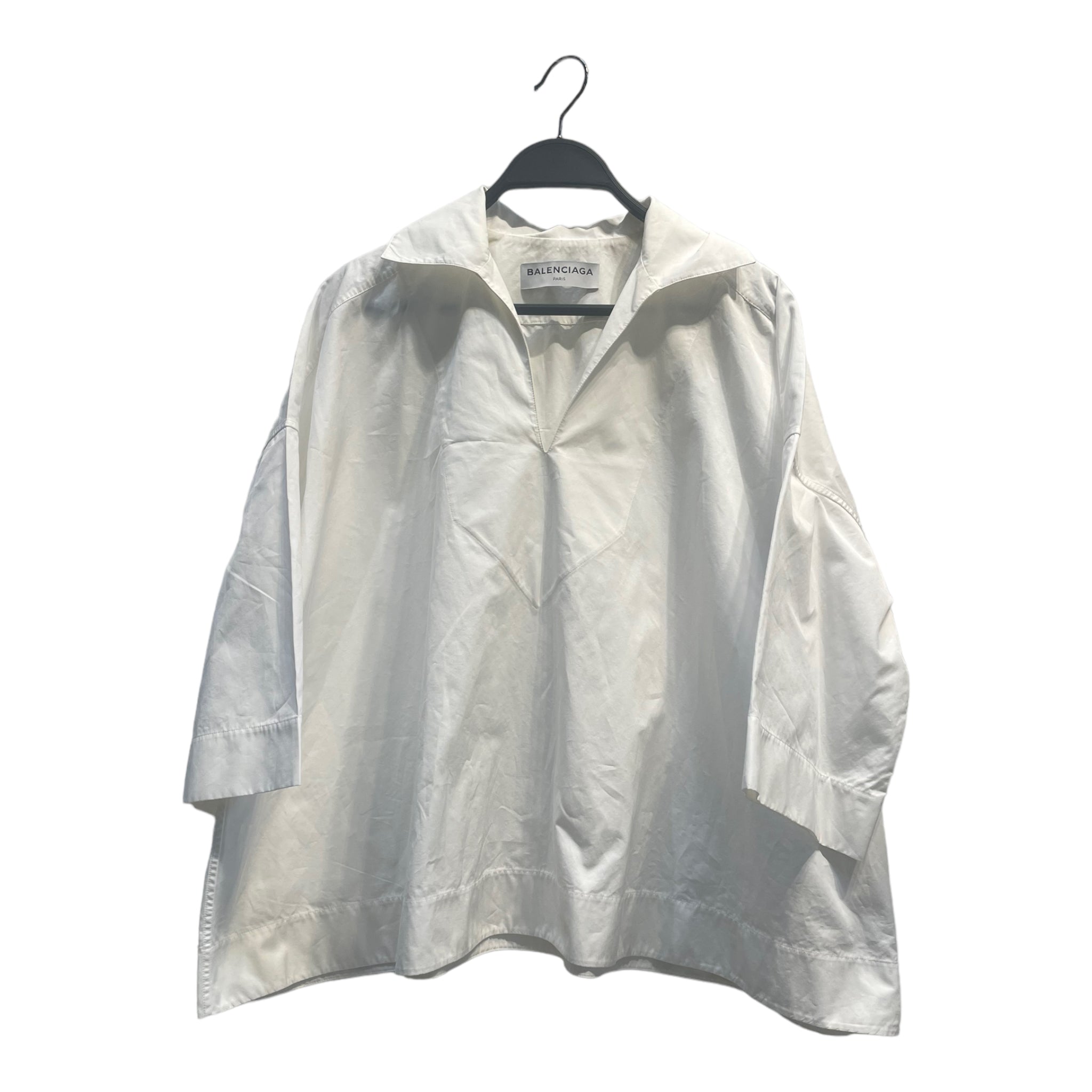 image of BALENCIAGA/LS Blouse/36/Cotton/WHT/