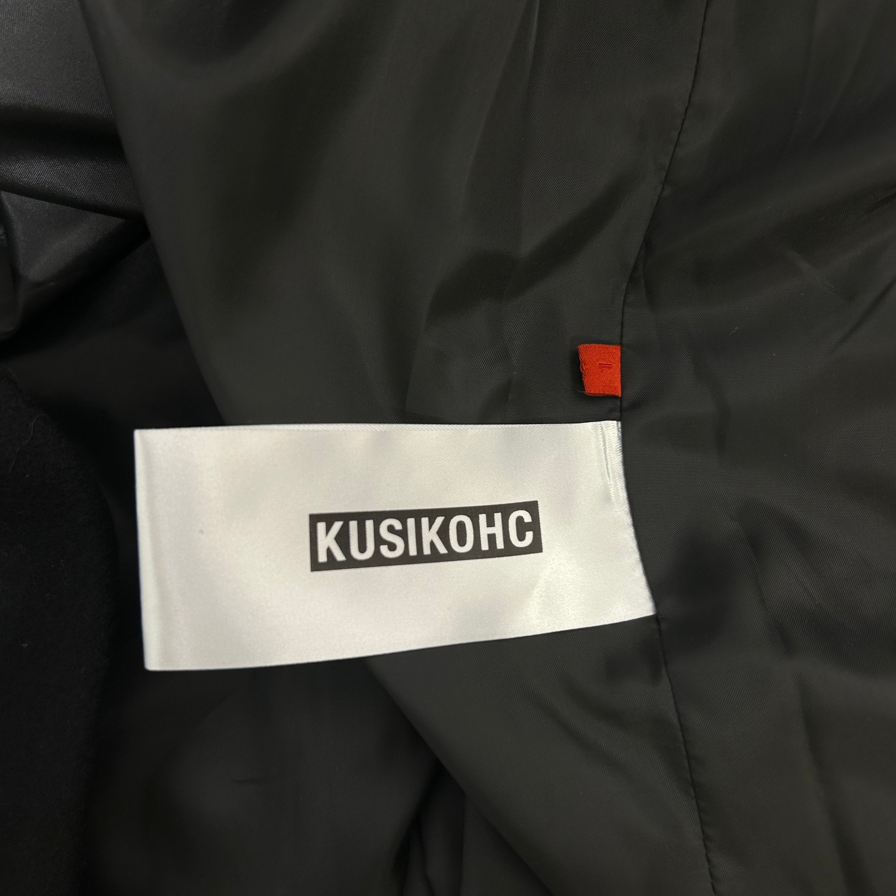 Kusikohc/Trench Coat/L/Wool/BLK/